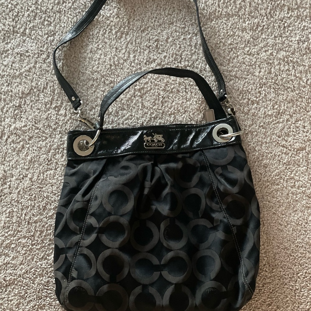 All Black Sling Coach Crossbody Bag